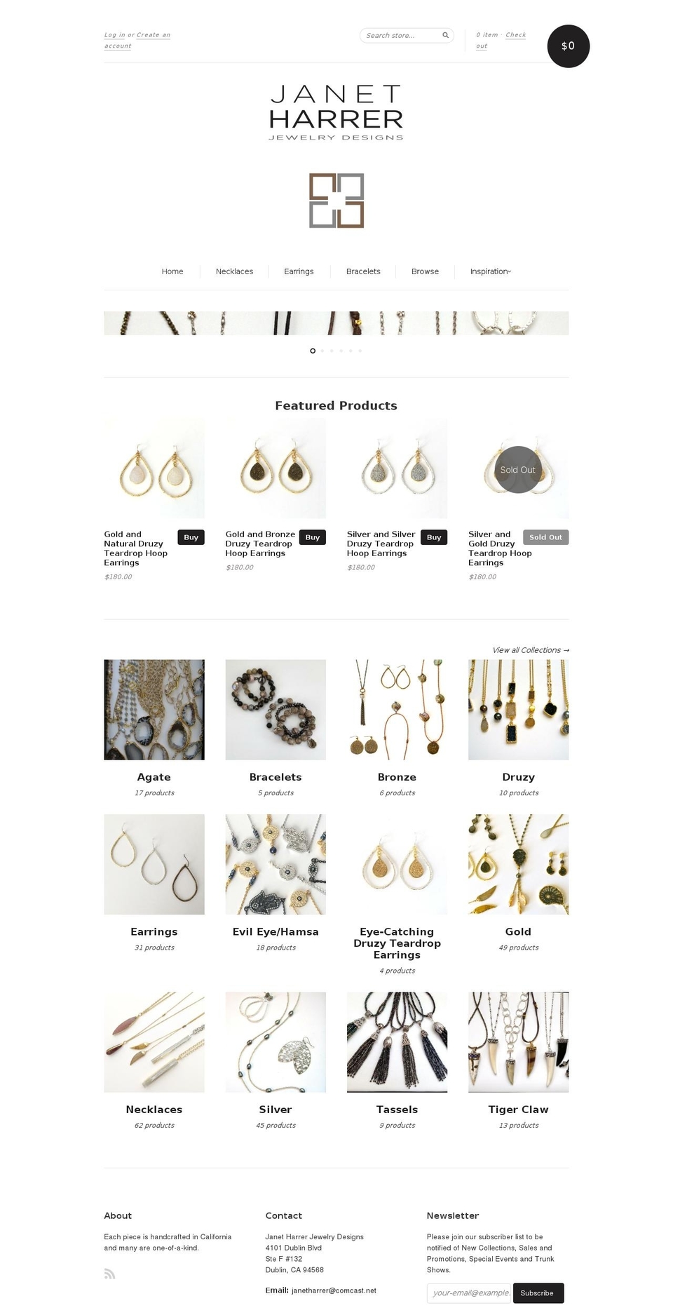 janetharrer.com — Shopify storefront screenshot