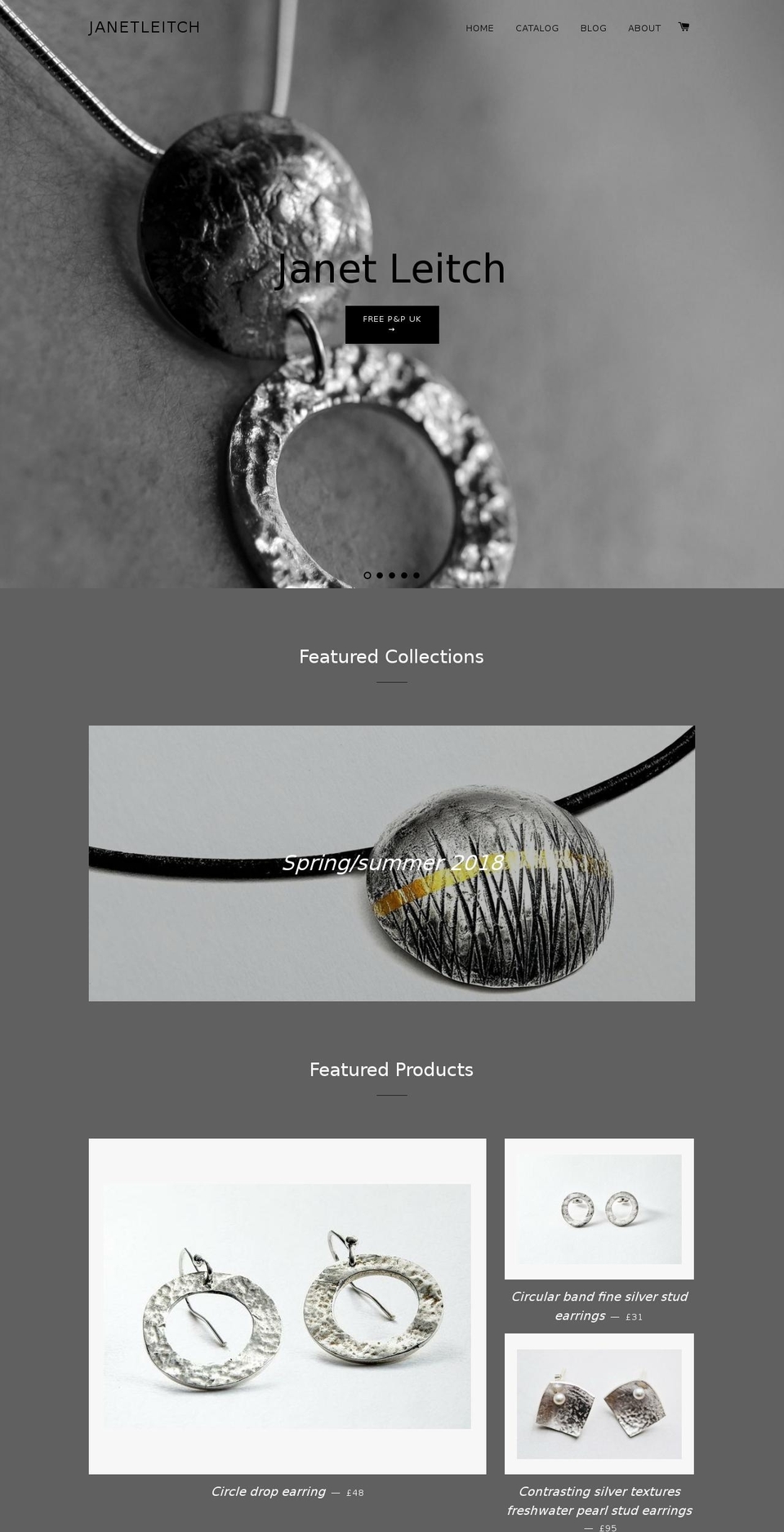 janetleitchjewellery.co.uk shopify website screenshot