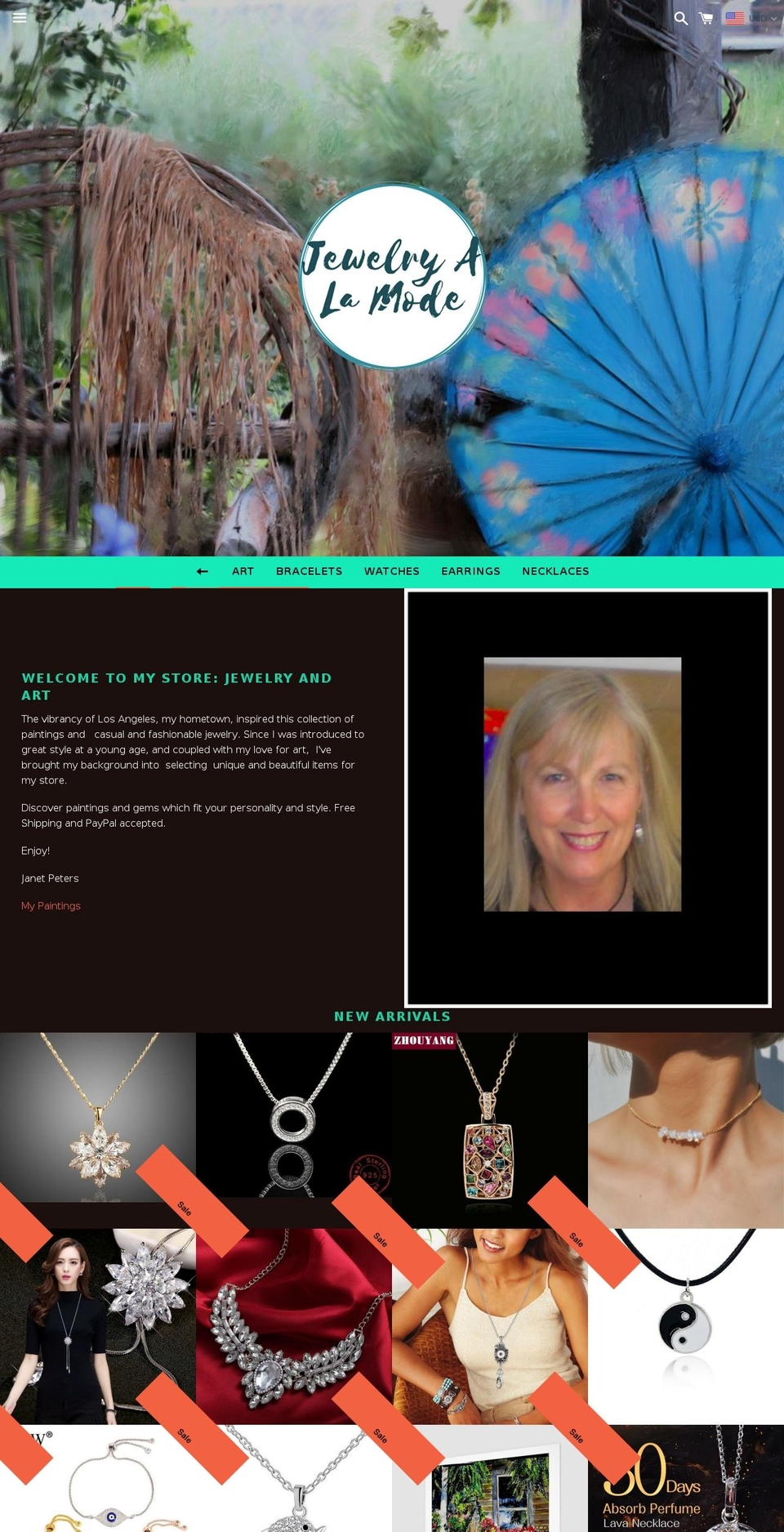 janets-artworks.com — Shopify storefront screenshot