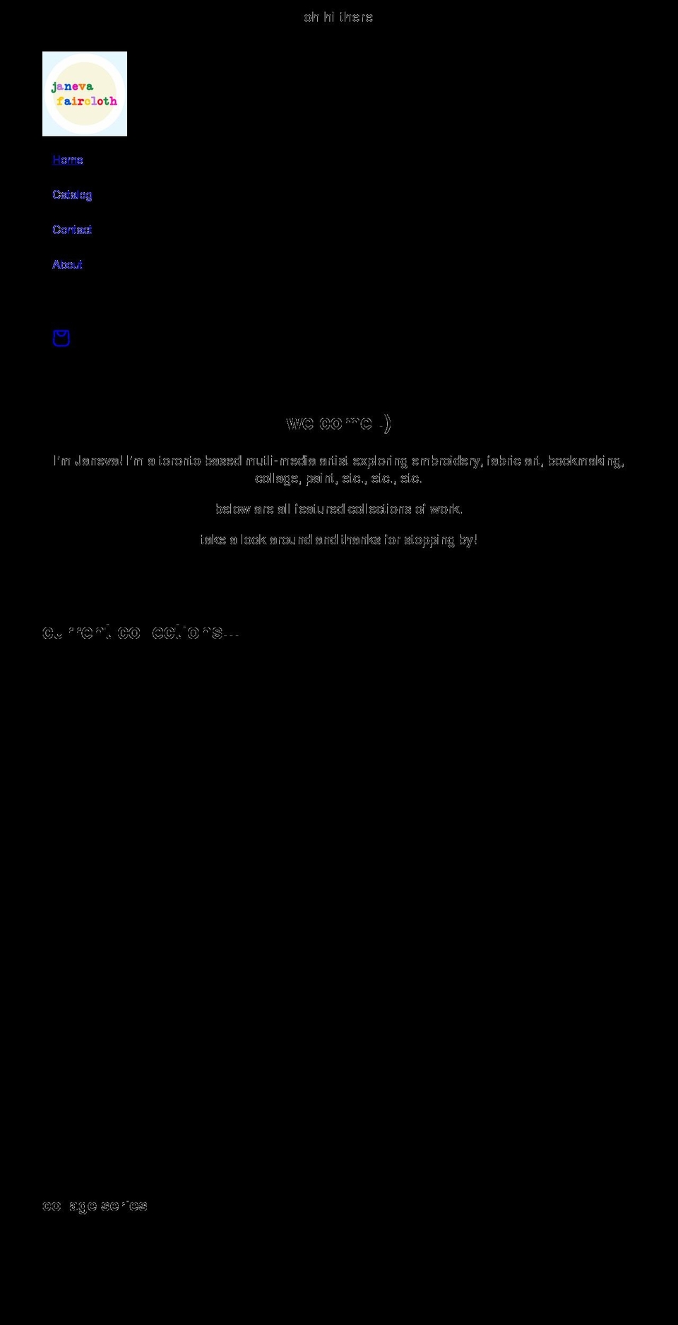 janevafaircloth.com shopify website screenshot