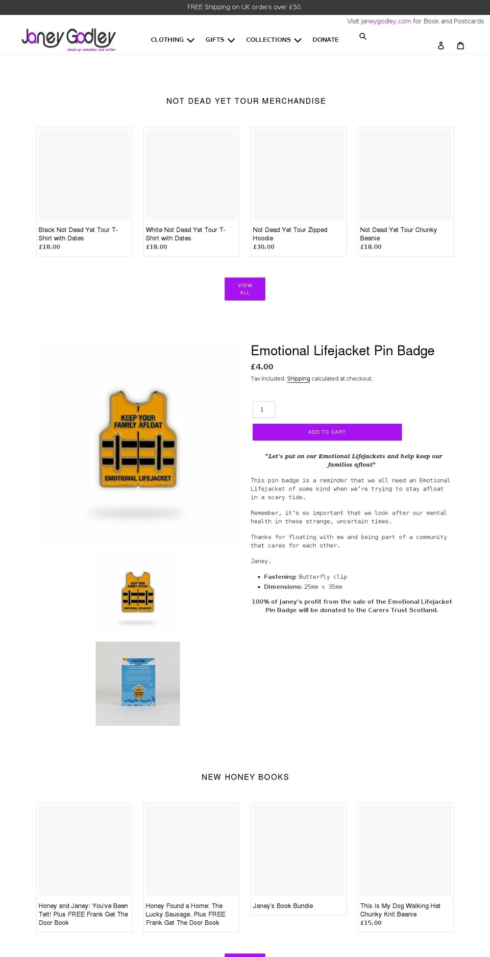 janeygodleystore.com shopify website screenshot