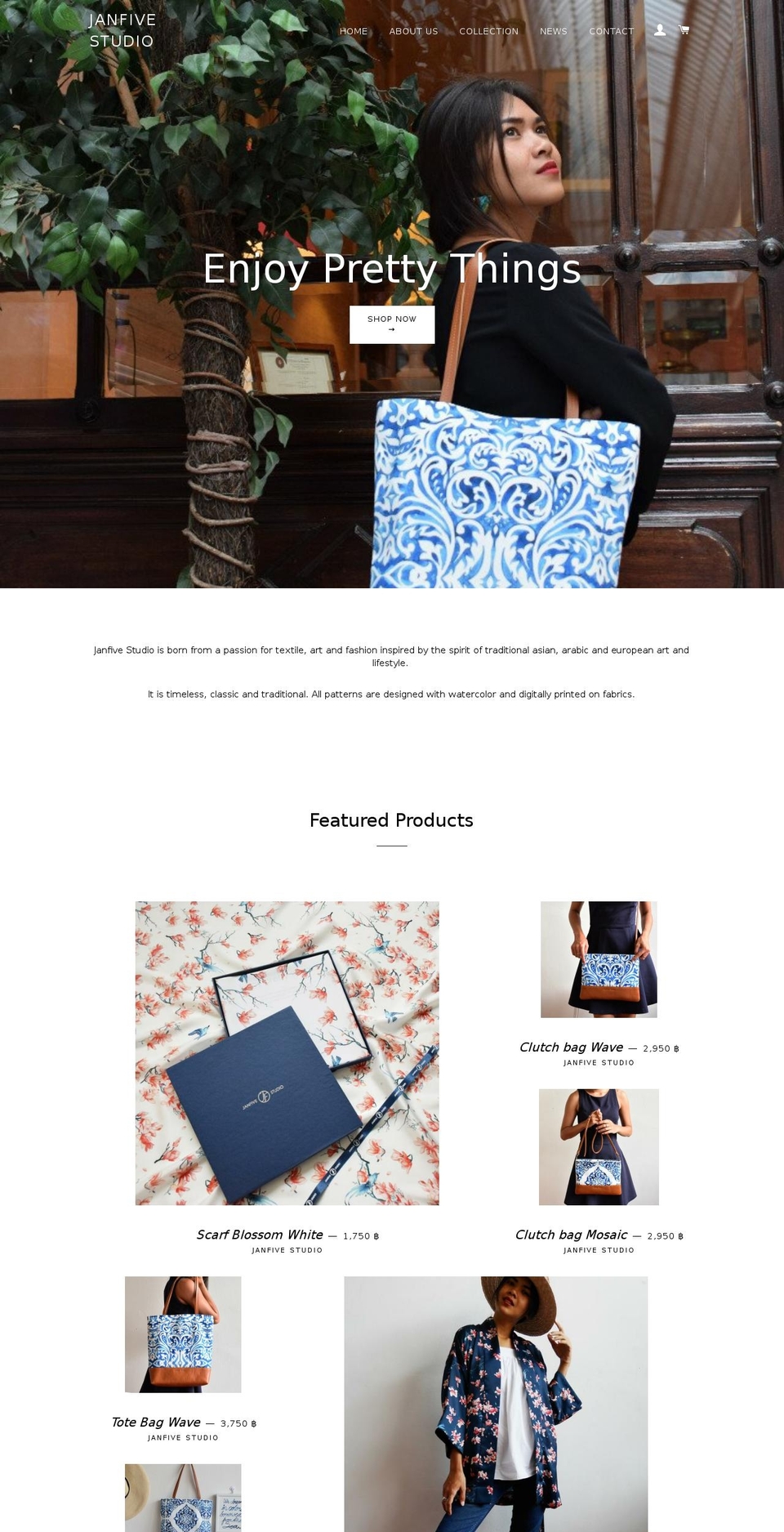 janfivestudio.com shopify website screenshot