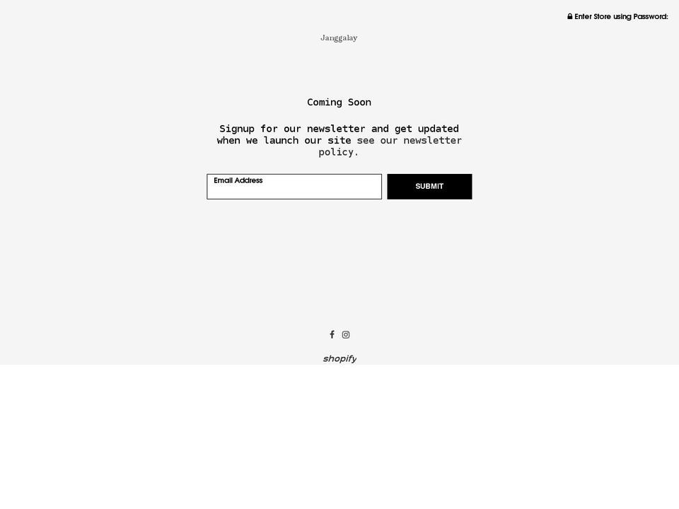 janggalay.com.au shopify website screenshot
