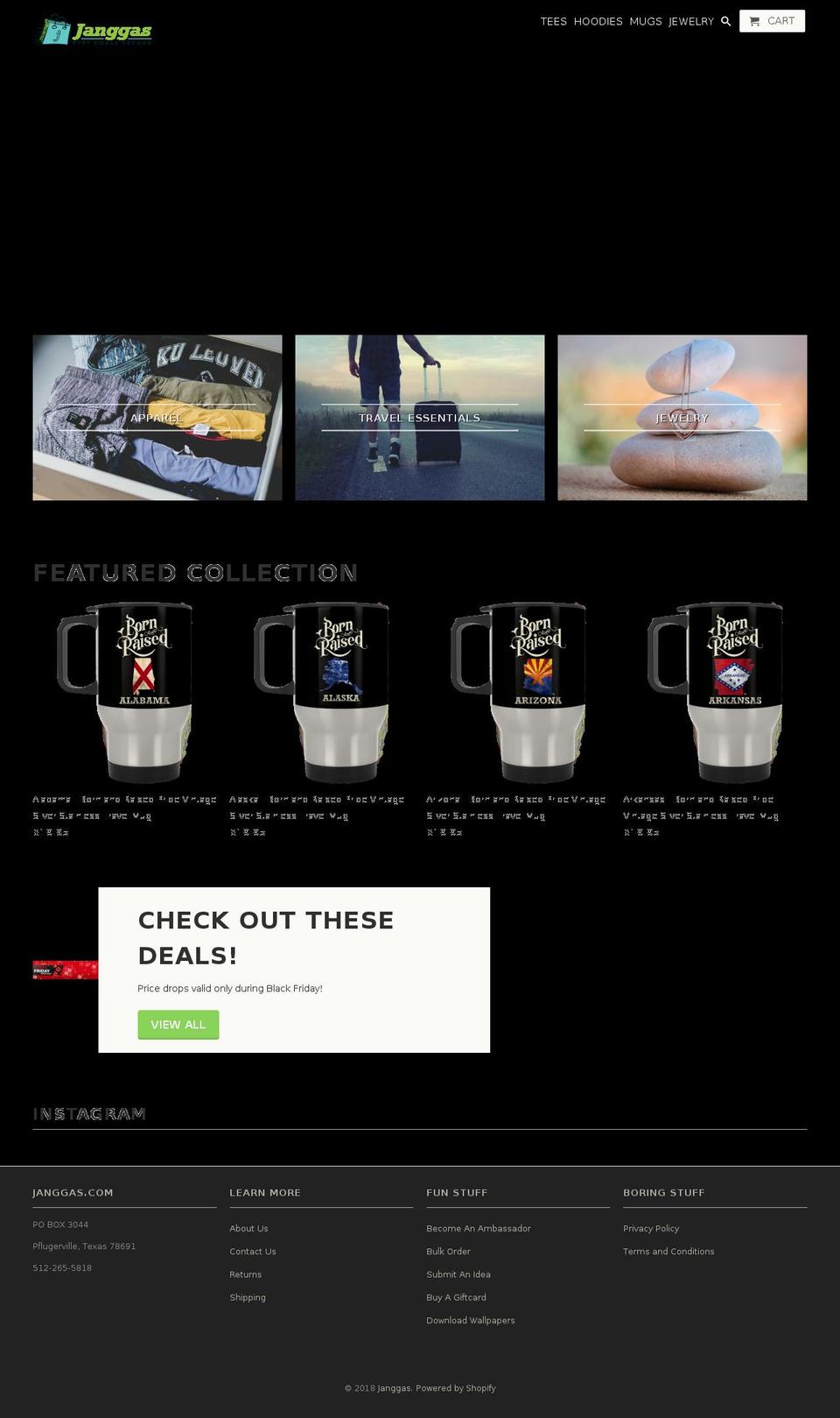 janggas.com — Shopify storefront screenshot
