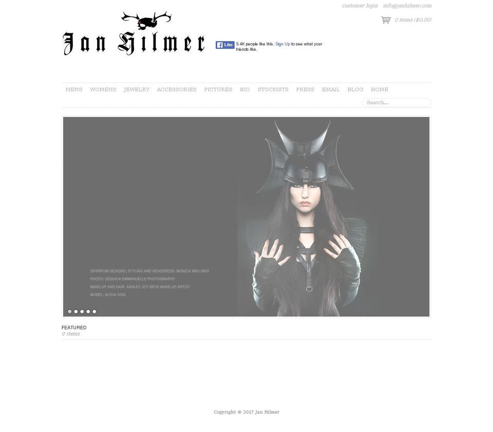 janhilmeronline.com shopify website screenshot
