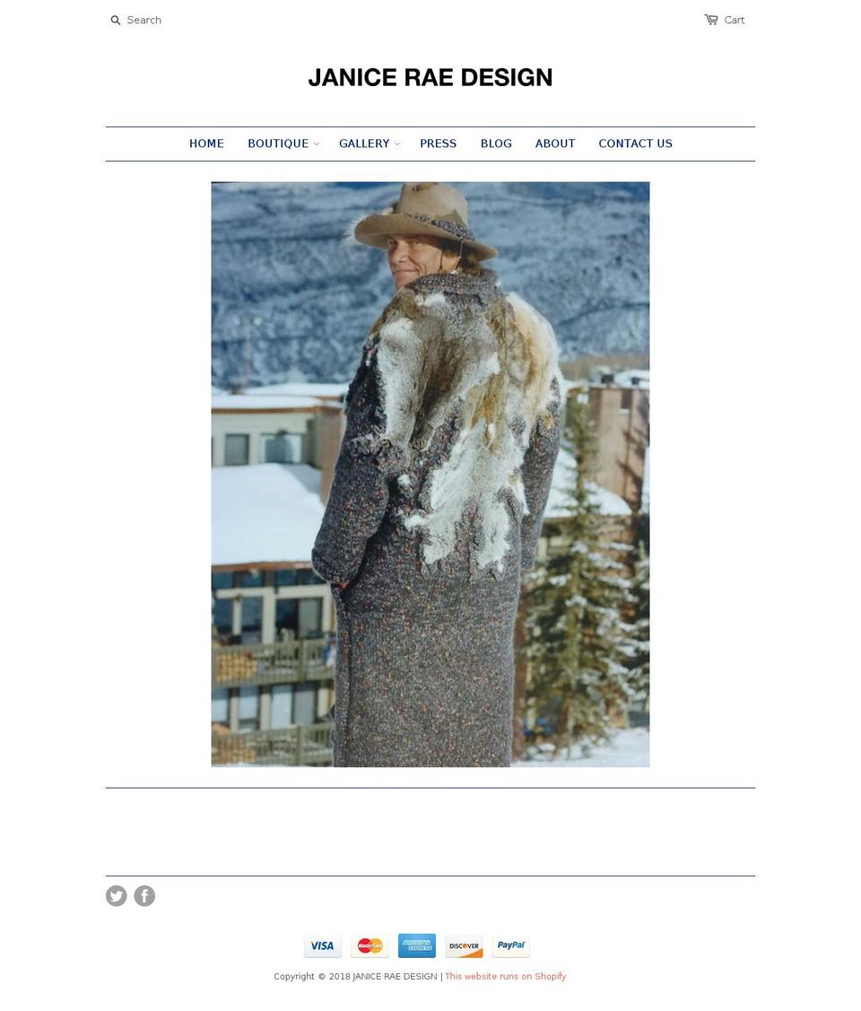 janiceraedesign.com — Shopify storefront screenshot