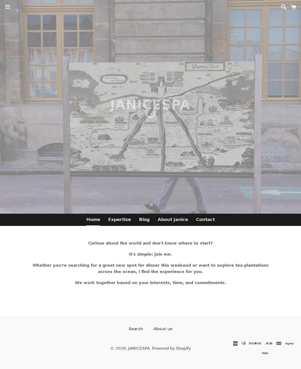 janicespa.com shopify website screenshot