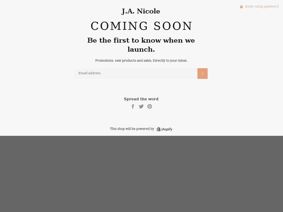 janicole.com shopify website screenshot