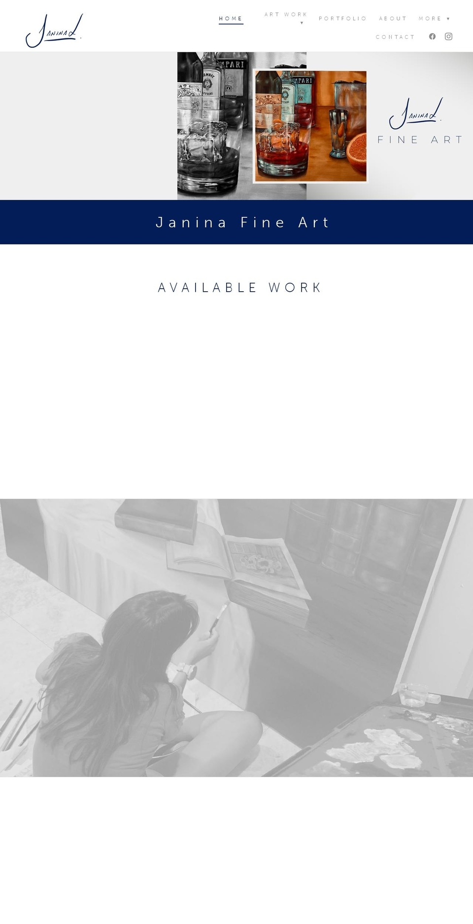 janinafineart.com — Shopify storefront screenshot