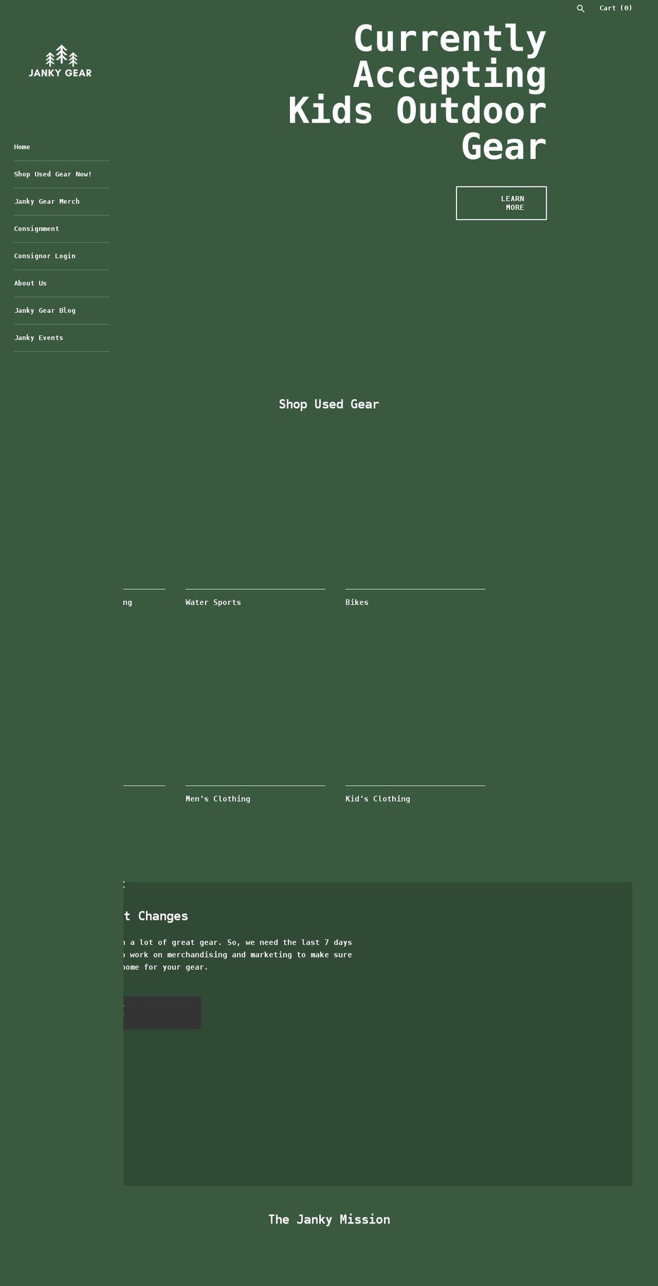 jankygearrochester.com shopify website screenshot