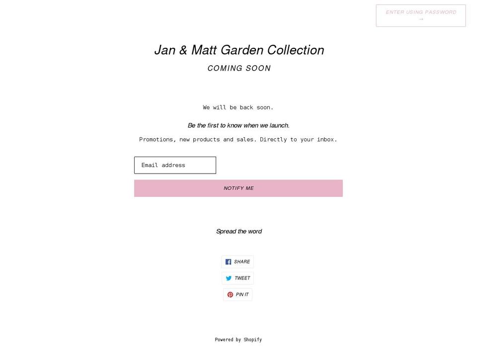janmatt.com shopify website screenshot