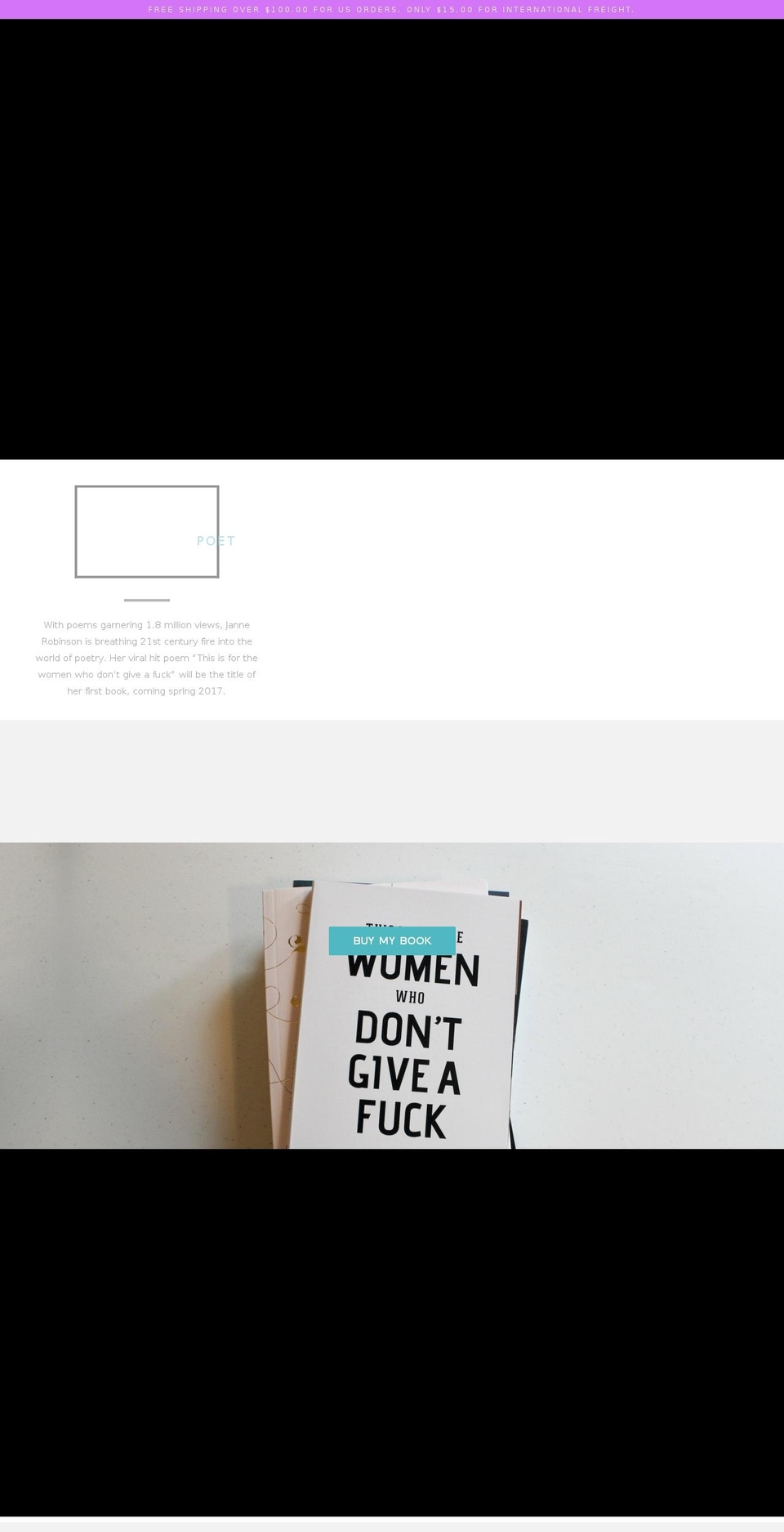 jannerobinson.com shopify website screenshot