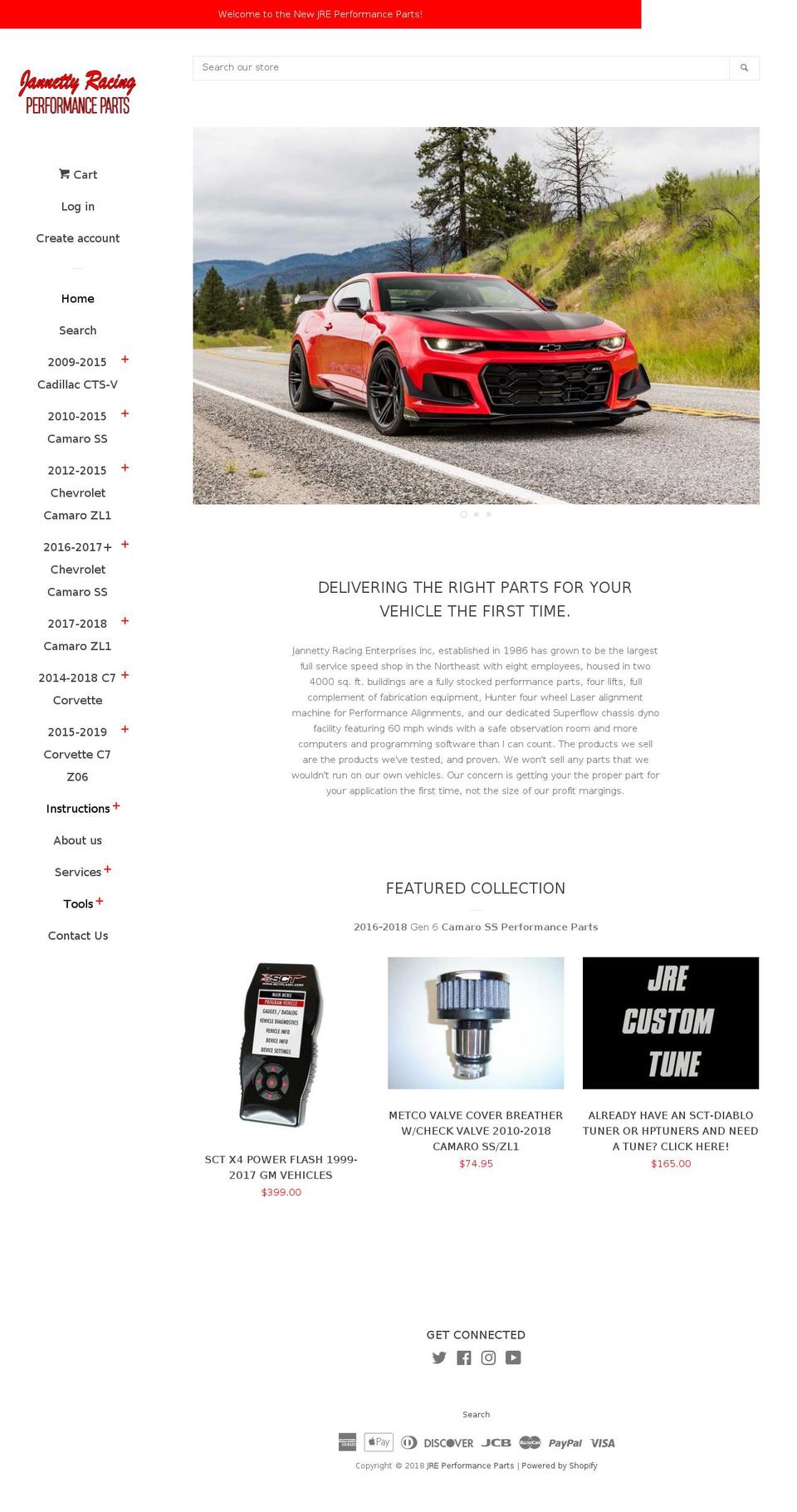 jannettyracing.com shopify website screenshot