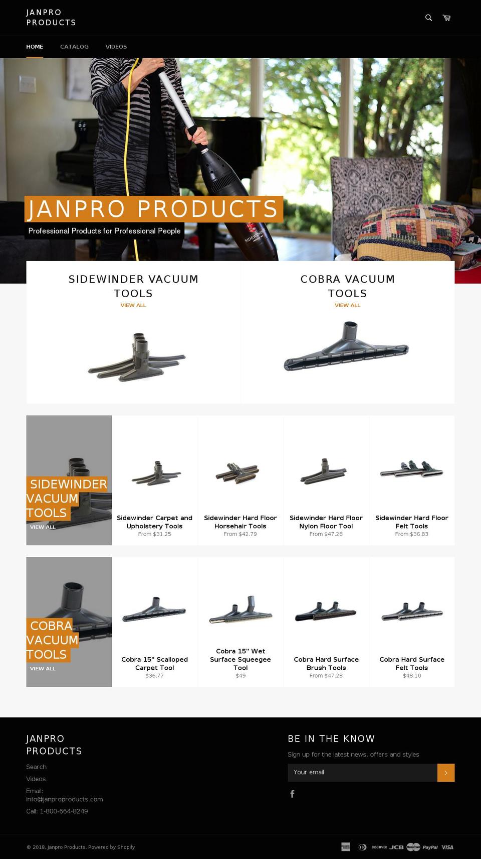 janproproducts.com shopify website screenshot