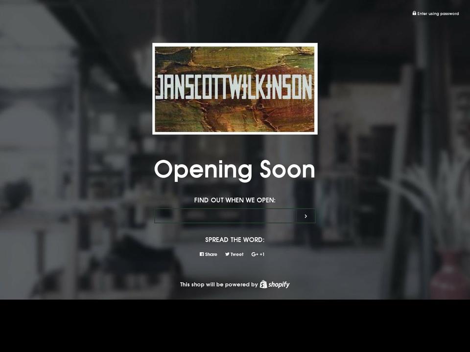 janscottwilkinson.com shopify website screenshot