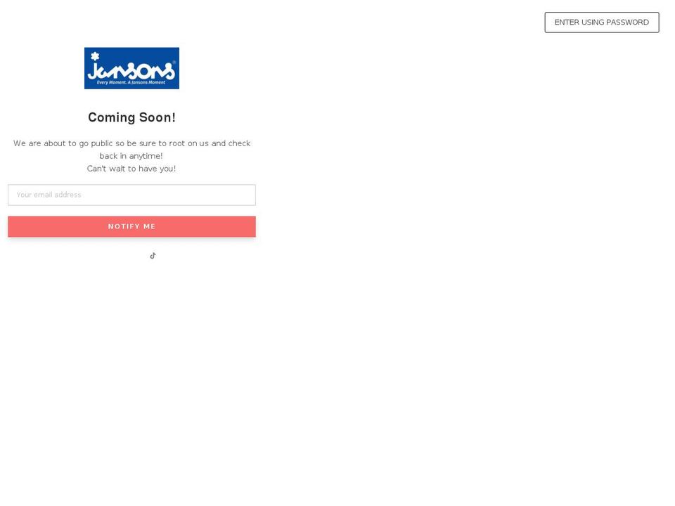 jansonsstore.com shopify website screenshot