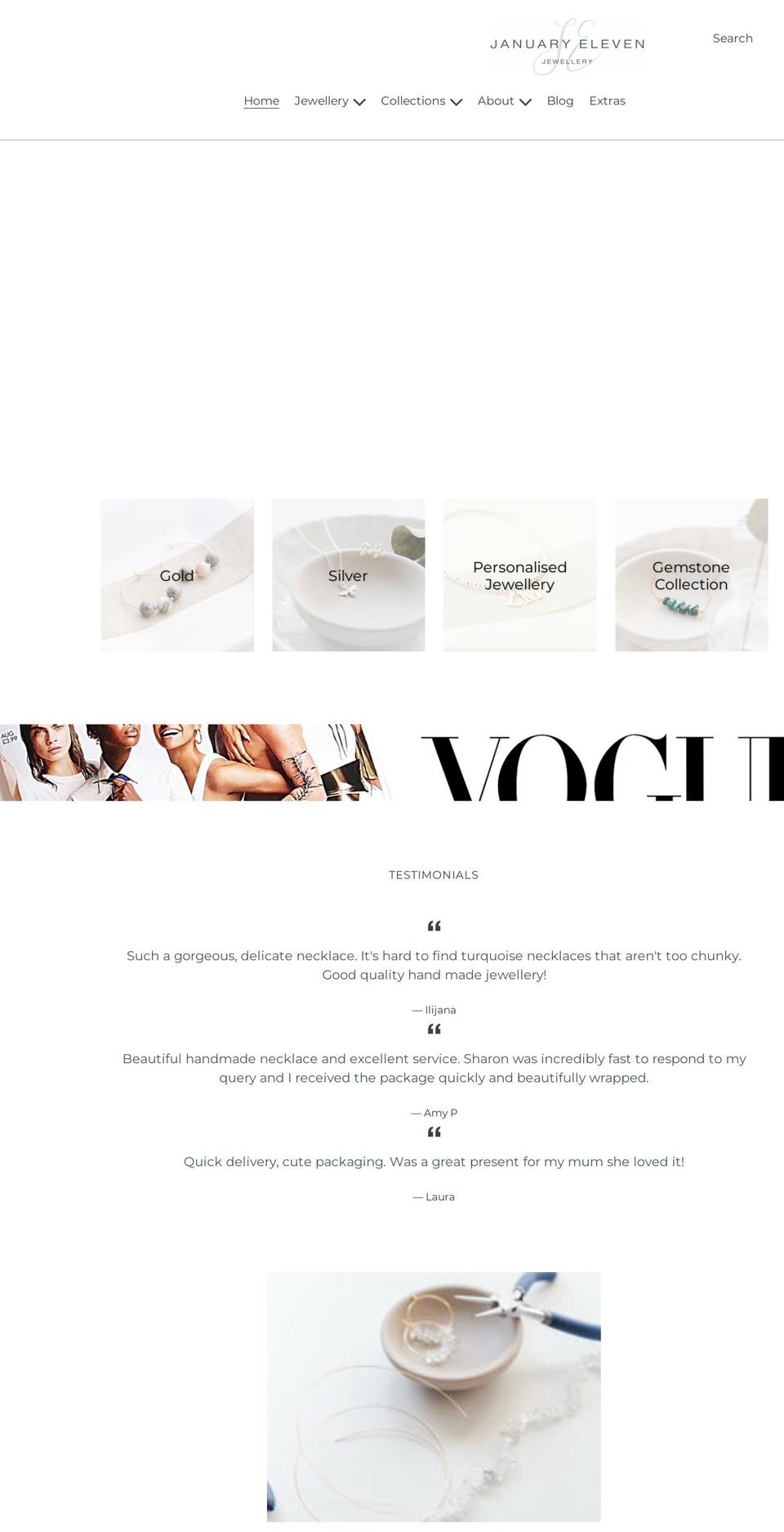 januaryeleven.com shopify website screenshot