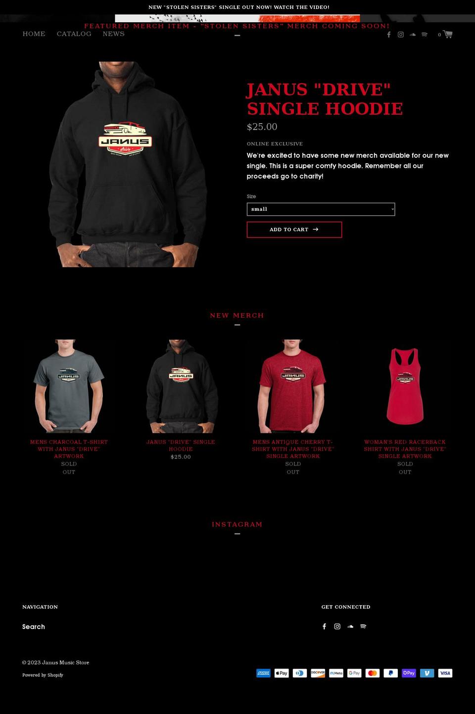 janusmusic.com shopify website screenshot