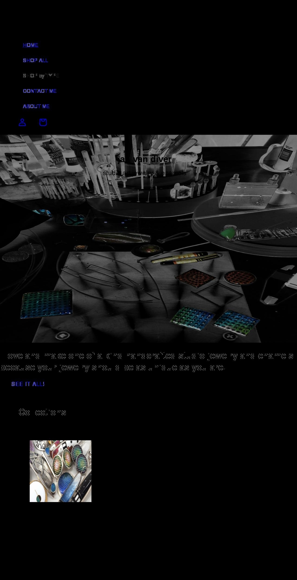 janvandiver.com shopify website screenshot