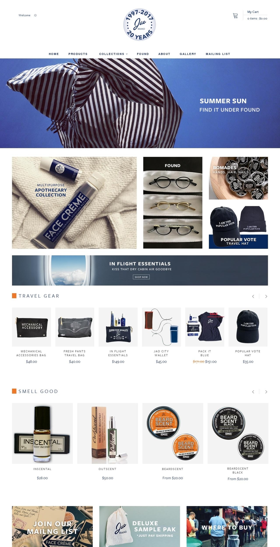 Venue Shopify theme site example jaobrand.com