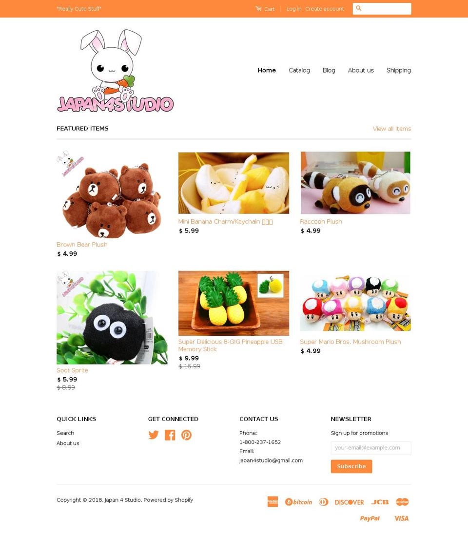 japan4studio.com — Shopify storefront screenshot