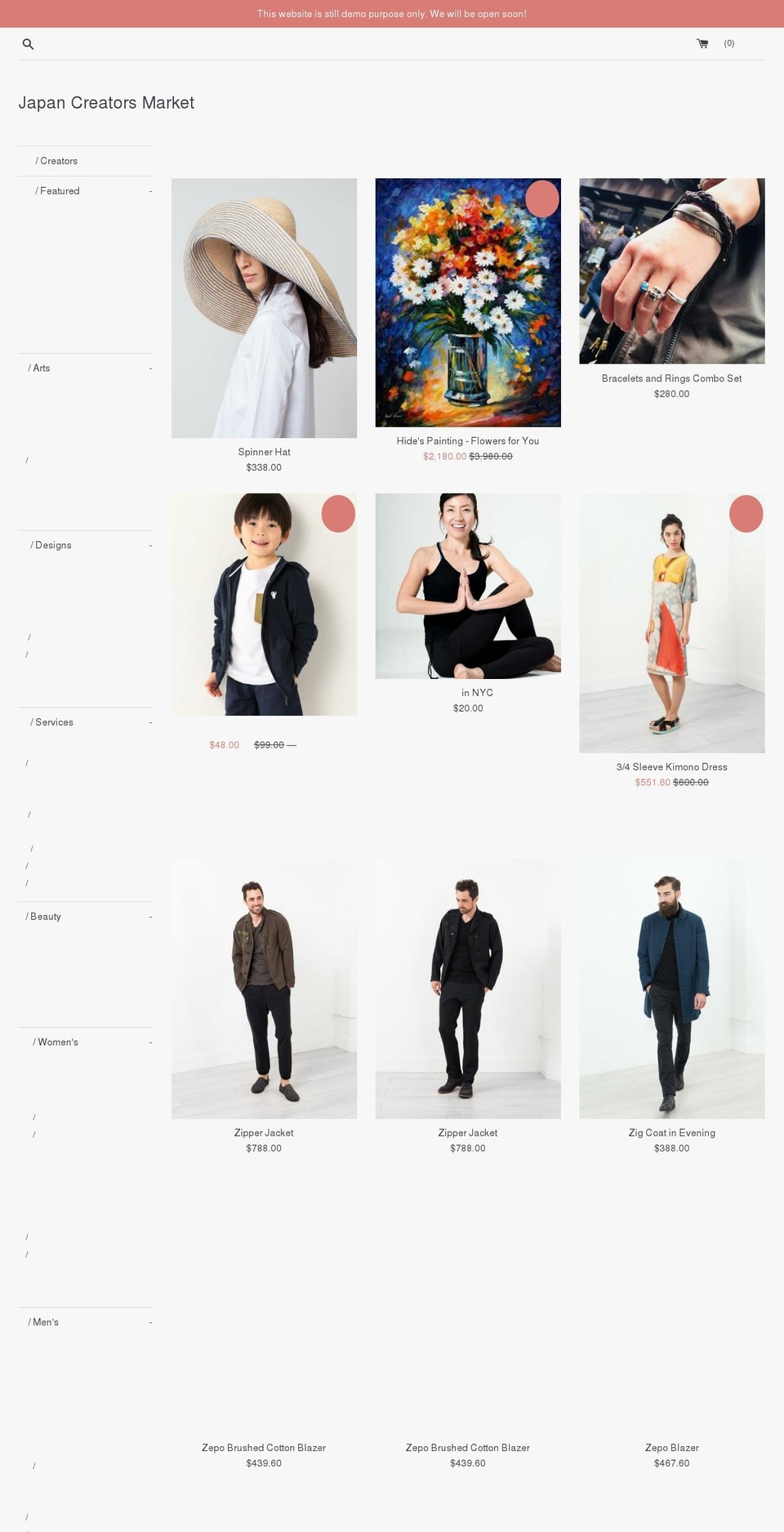 japancreatorsmarket.com — Shopify storefront screenshot