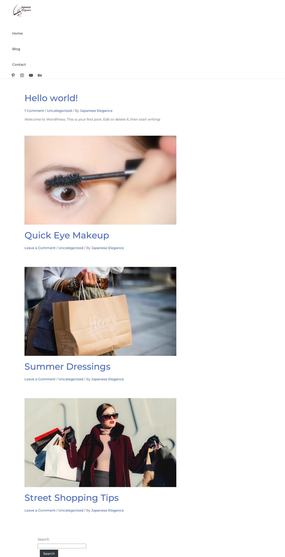 japanese-elegance.com shopify website screenshot