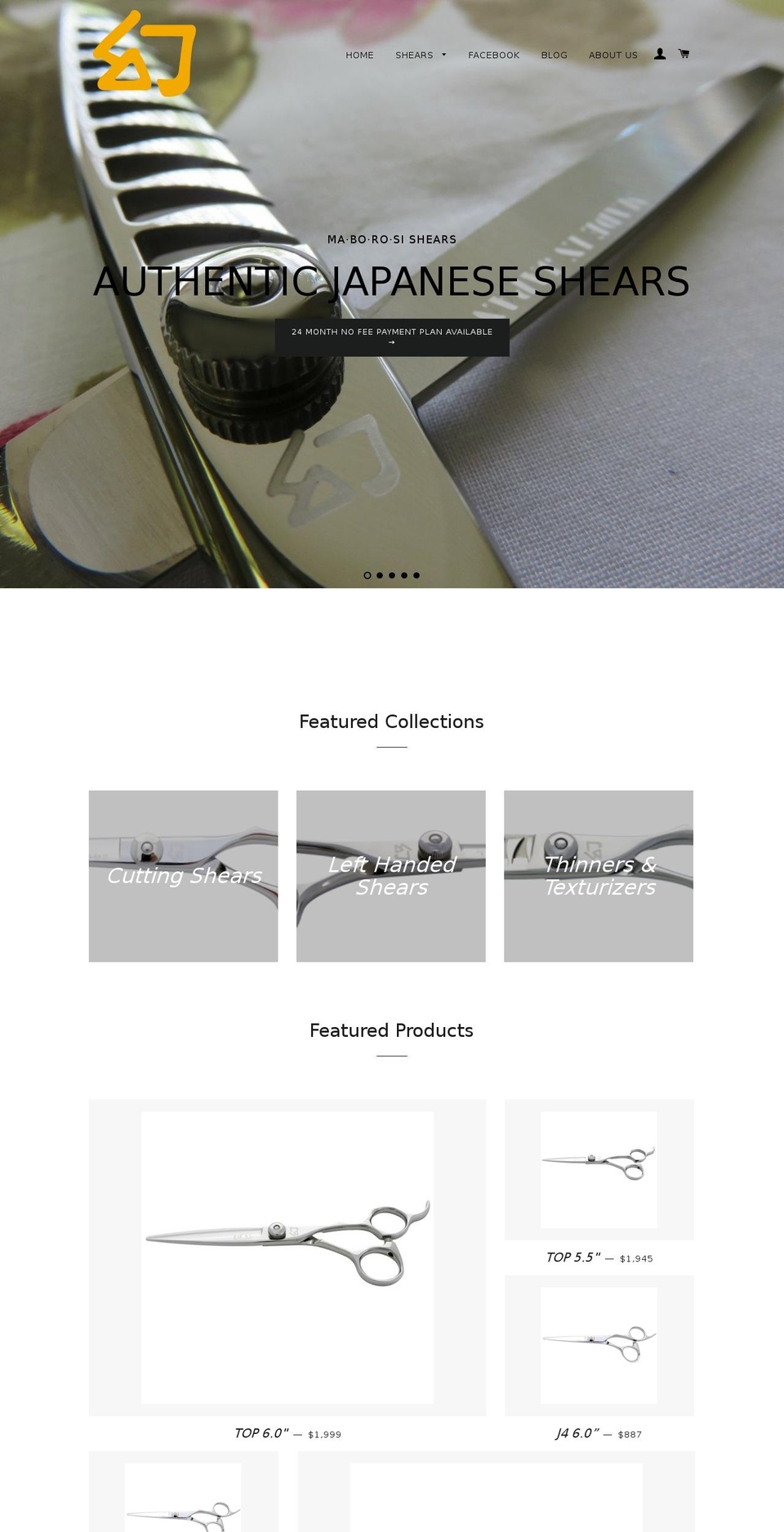 japaneseshearsdirect.com — Shopify storefront screenshot