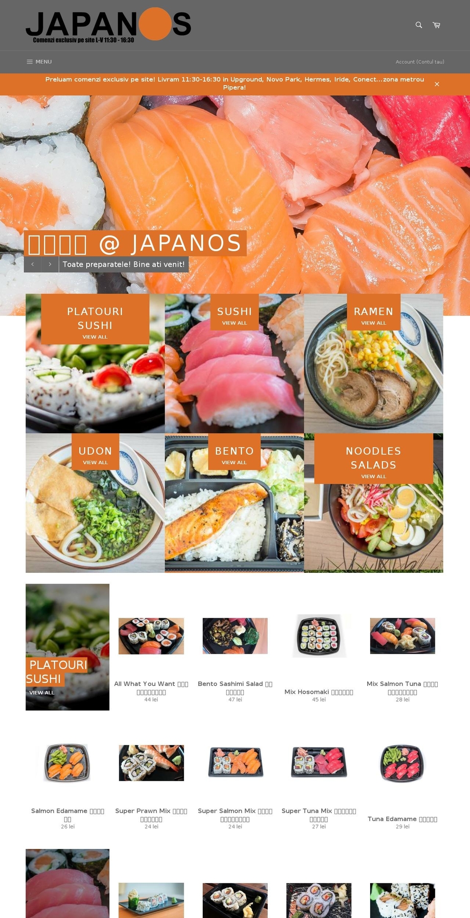 japanos.ro shopify website screenshot