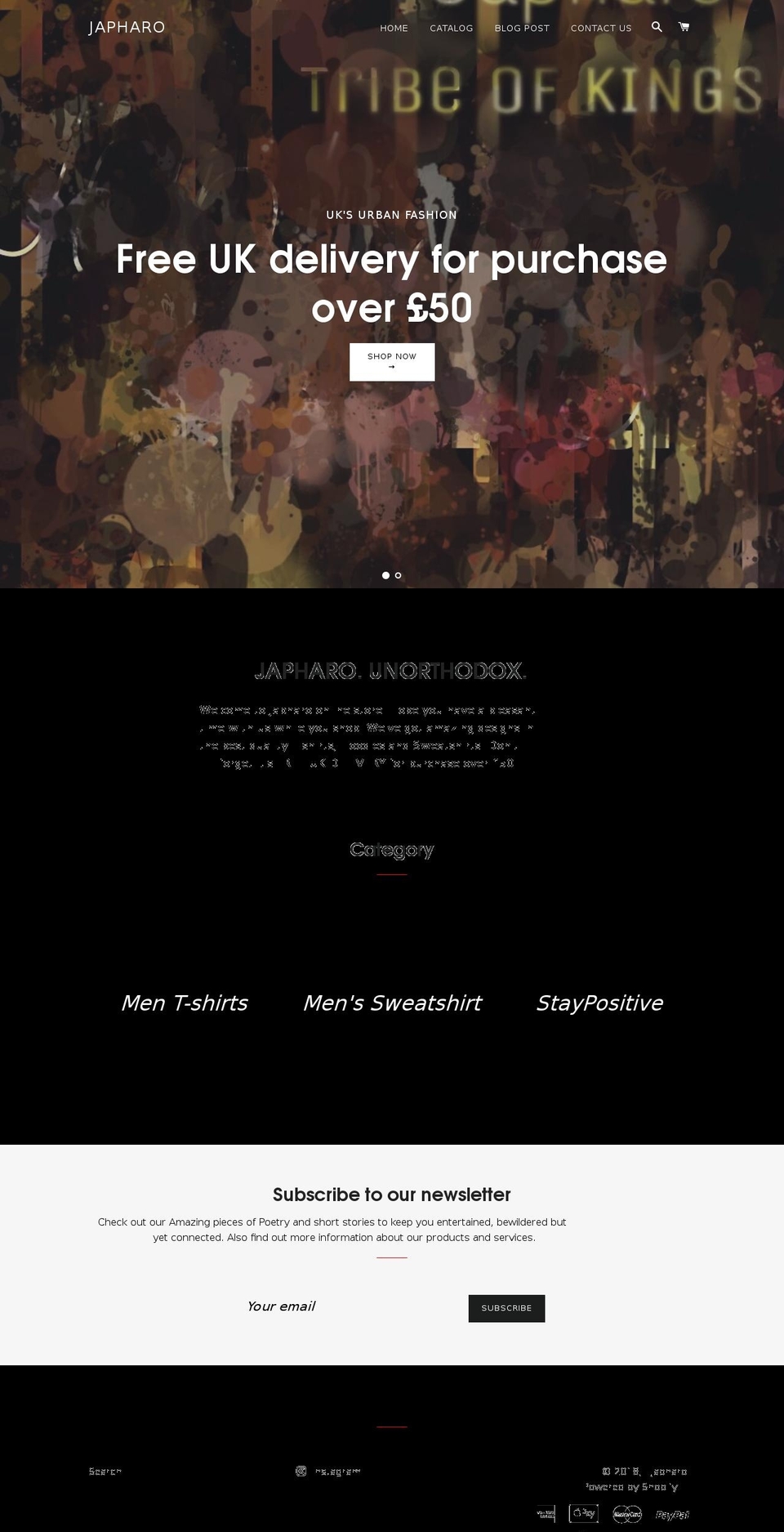 japharo.myshopify.com shopify website screenshot