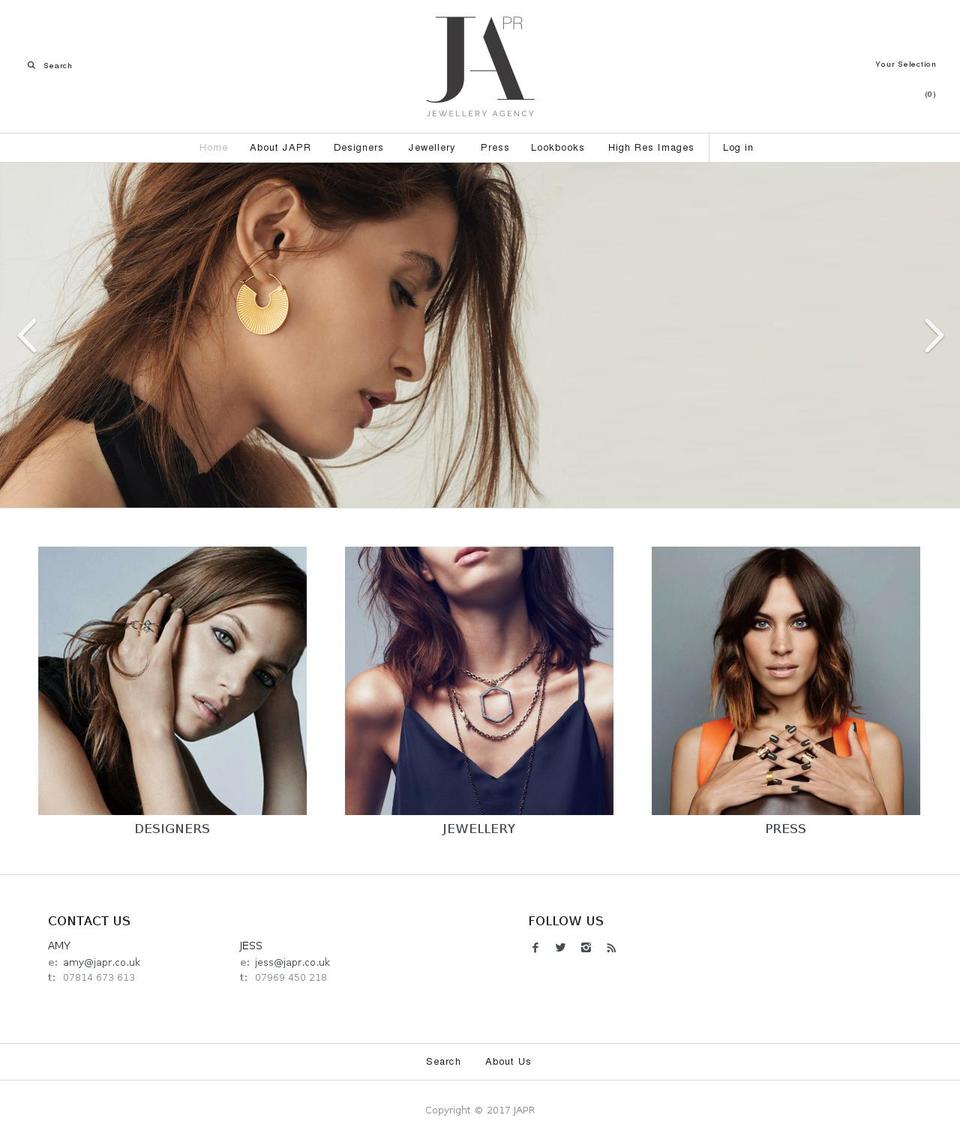 japr.co.uk shopify website screenshot