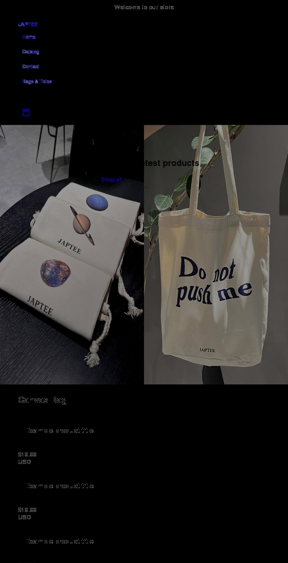 japtee.com shopify website screenshot