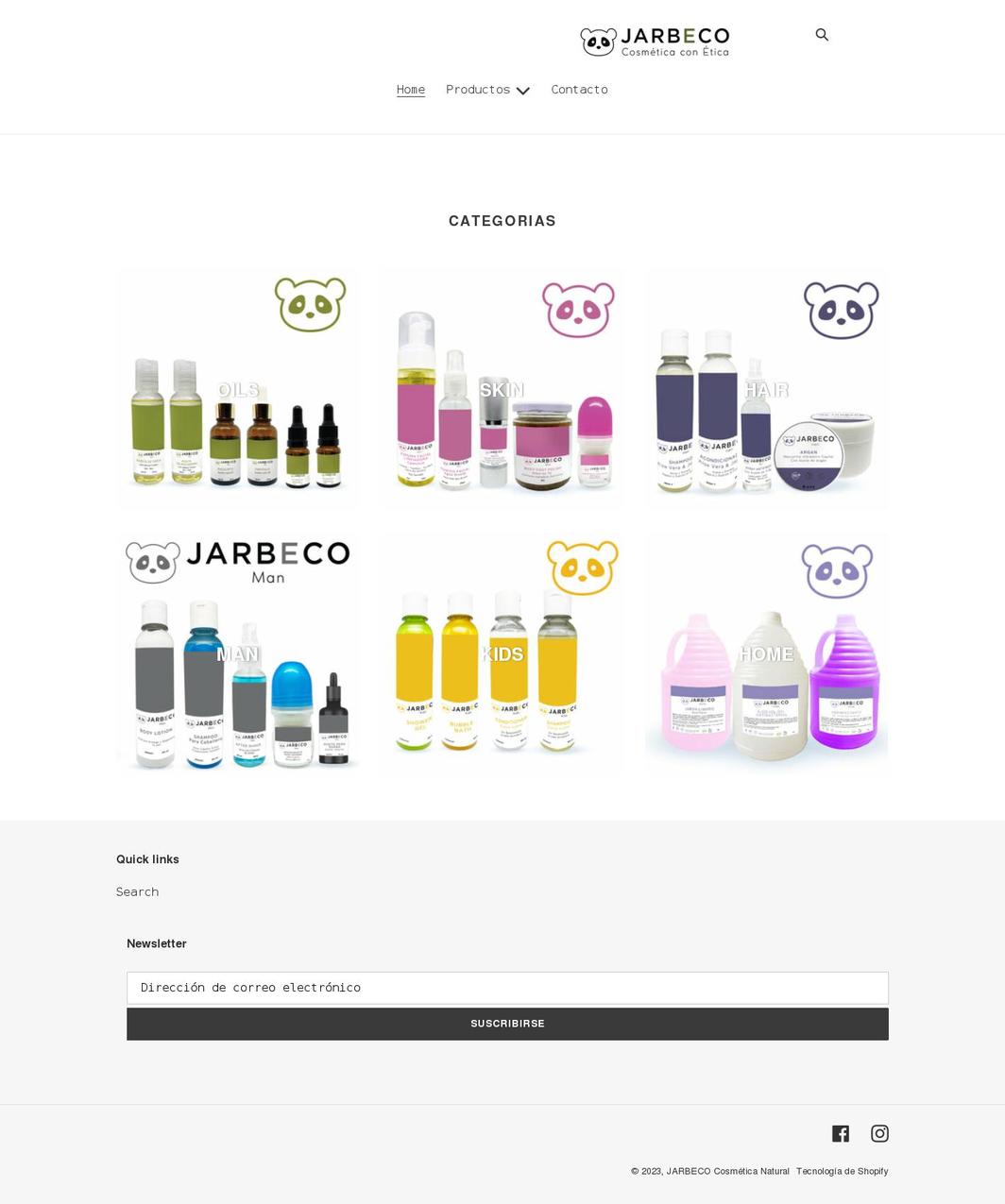 jarbecolab.com shopify website screenshot