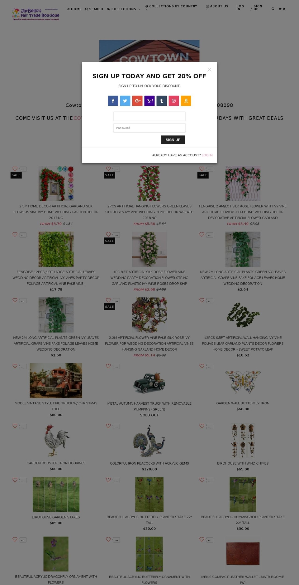 jarbello.com — Shopify storefront screenshot