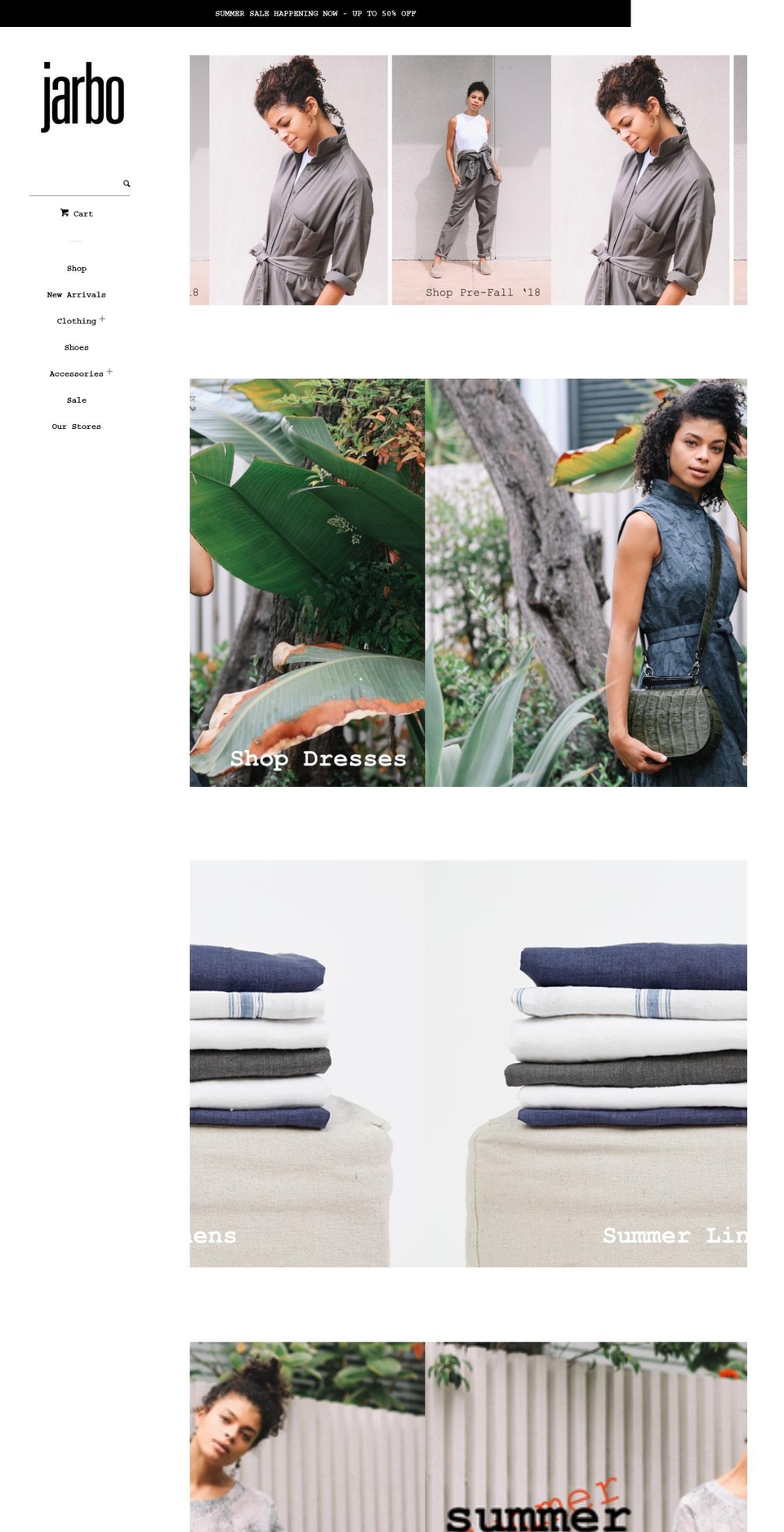 jarbocollection.com — Shopify storefront screenshot