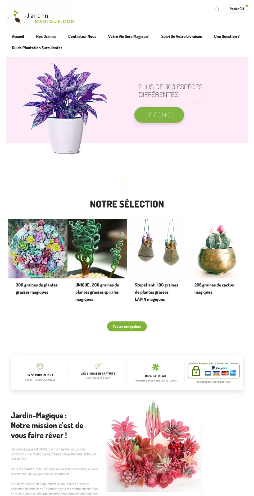 jardin-magique.com shopify website screenshot