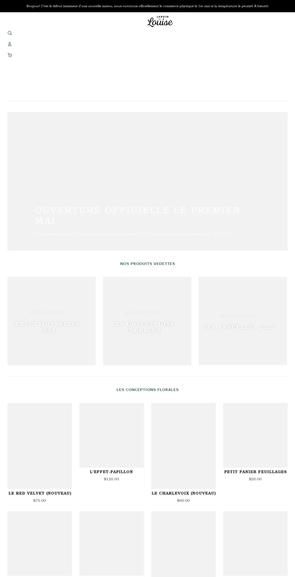 jardindelouise.com shopify website screenshot