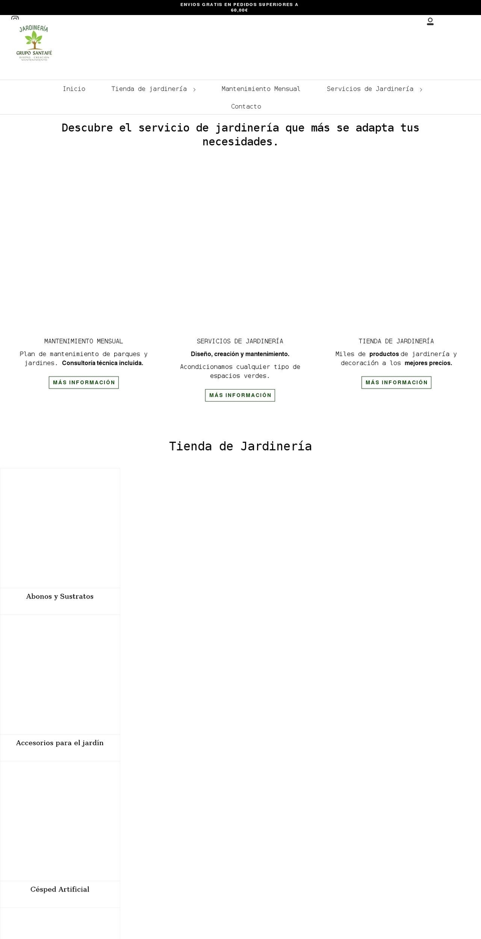 jardineria-gruposantafe.com shopify website screenshot