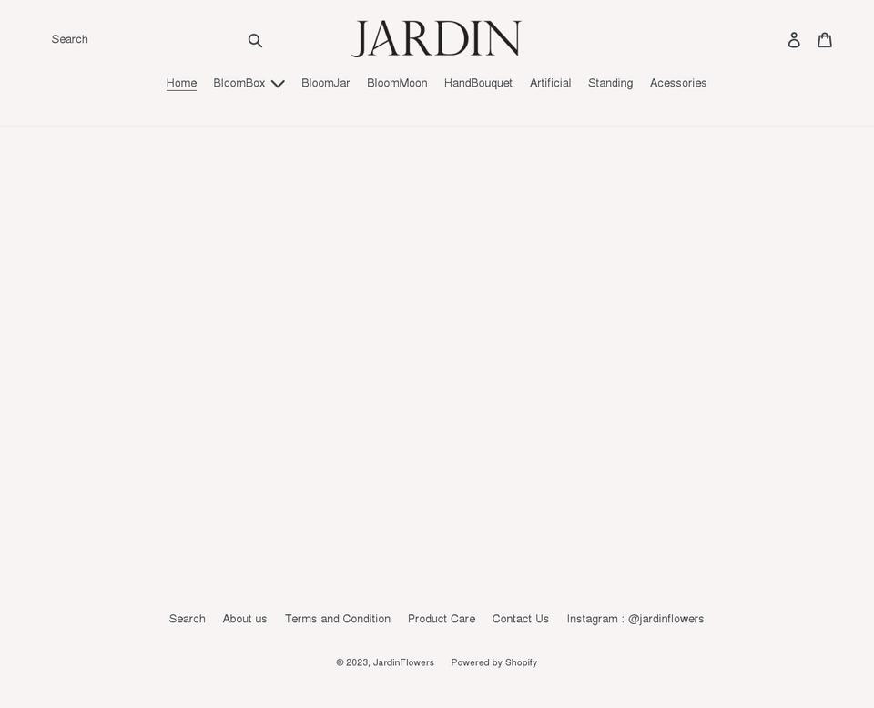 jardinflowers.com shopify website screenshot