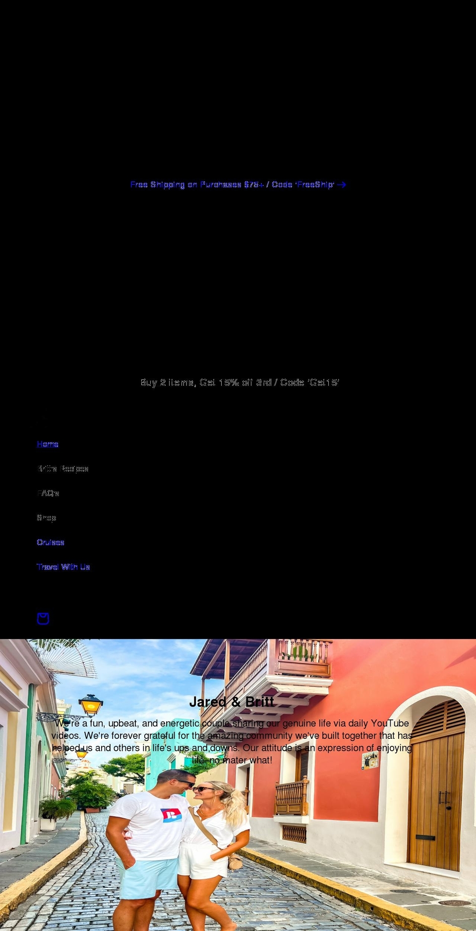 jaredandbritt.com shopify website screenshot
