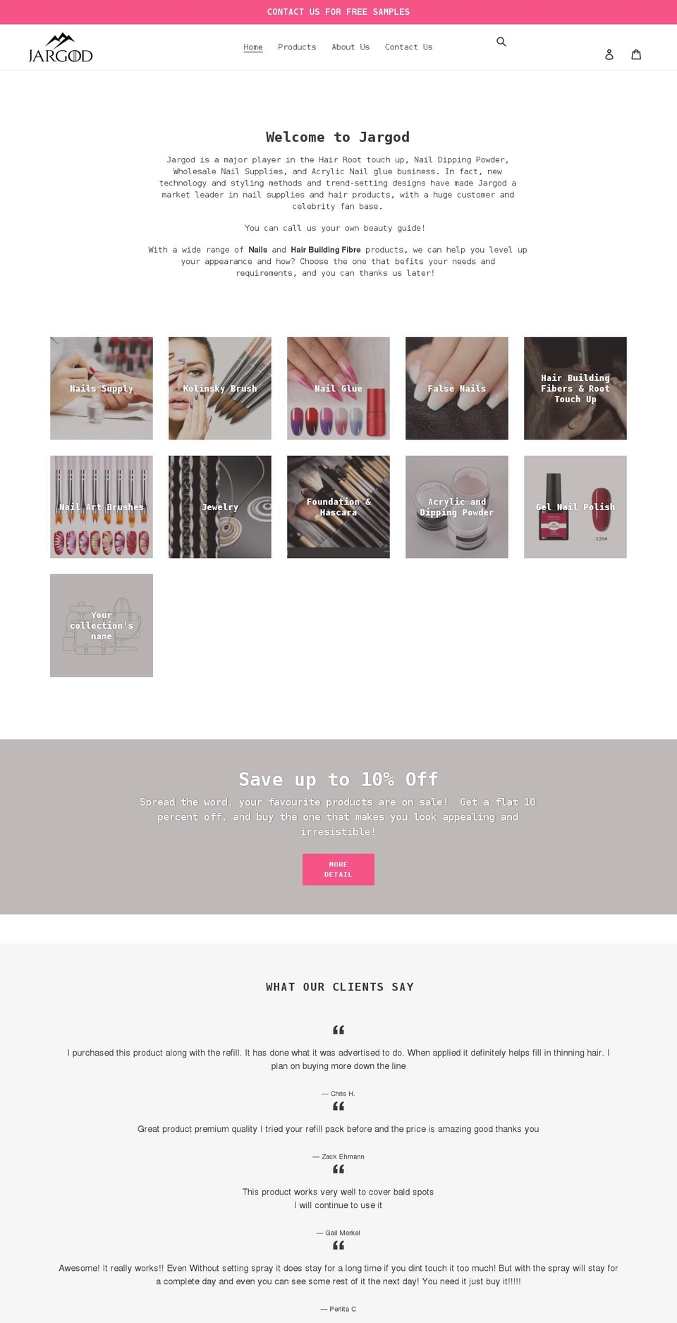jargod.com shopify website screenshot