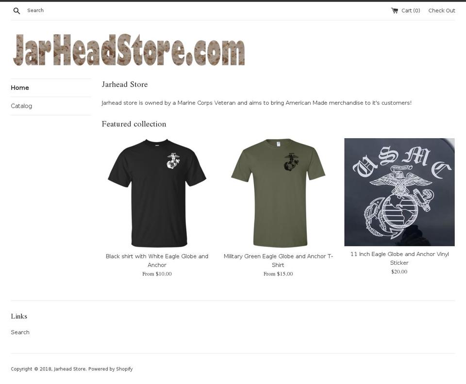 jarheadstore.com — Shopify storefront screenshot