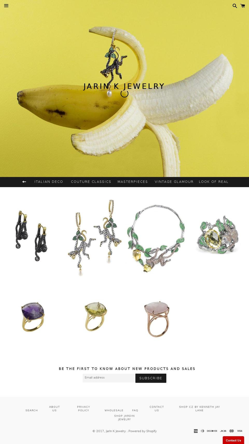 jarinkjewelry.net shopify website screenshot