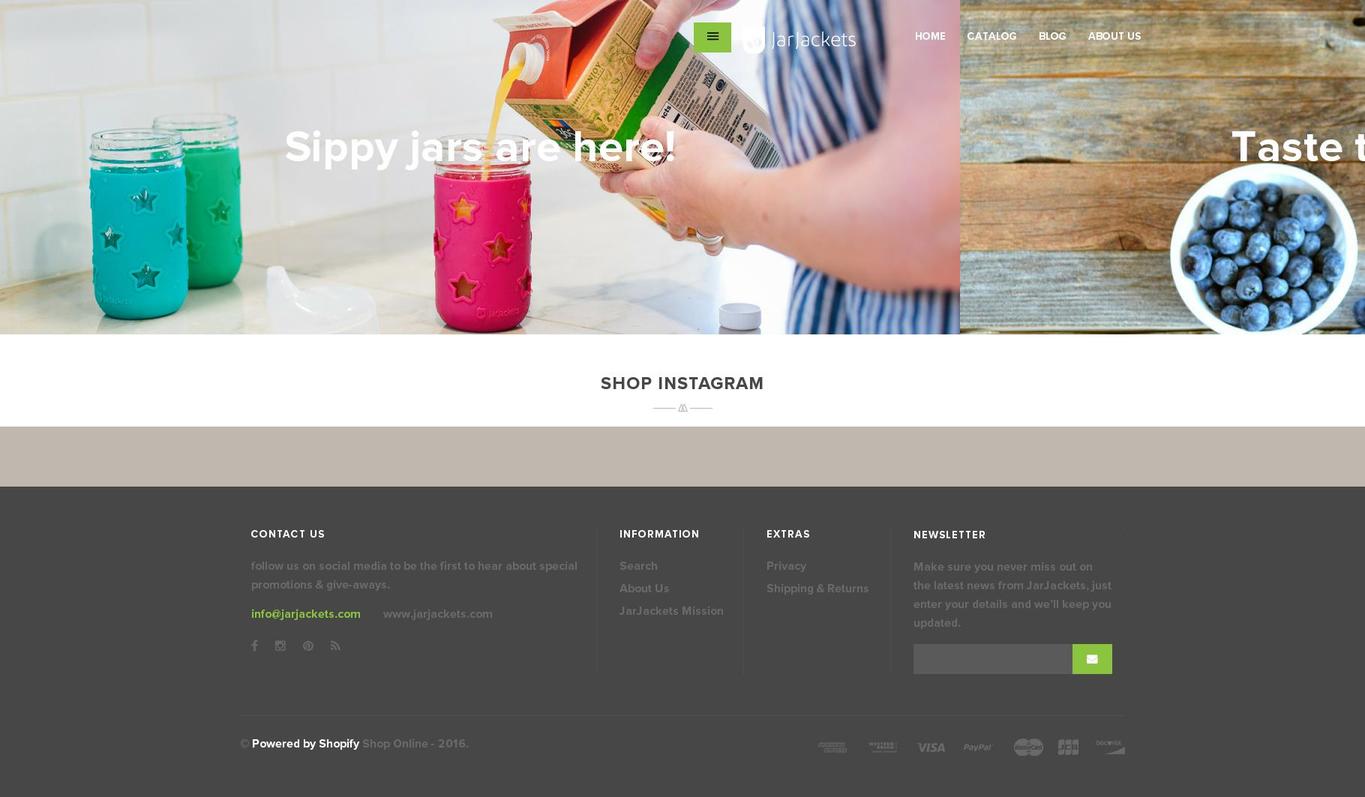 jarjackets.com shopify website screenshot