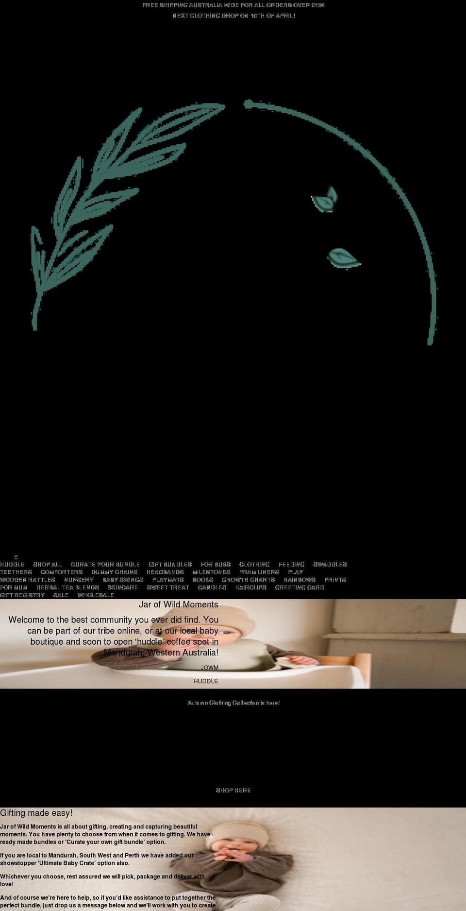 jarofwildmoments.com shopify website screenshot