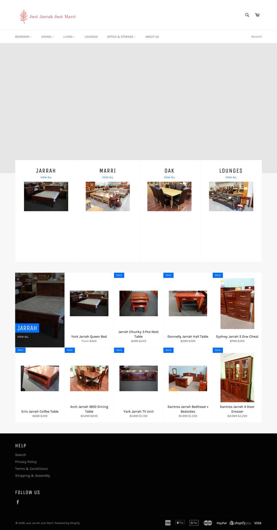 jarrahmarri.com.au shopify website screenshot