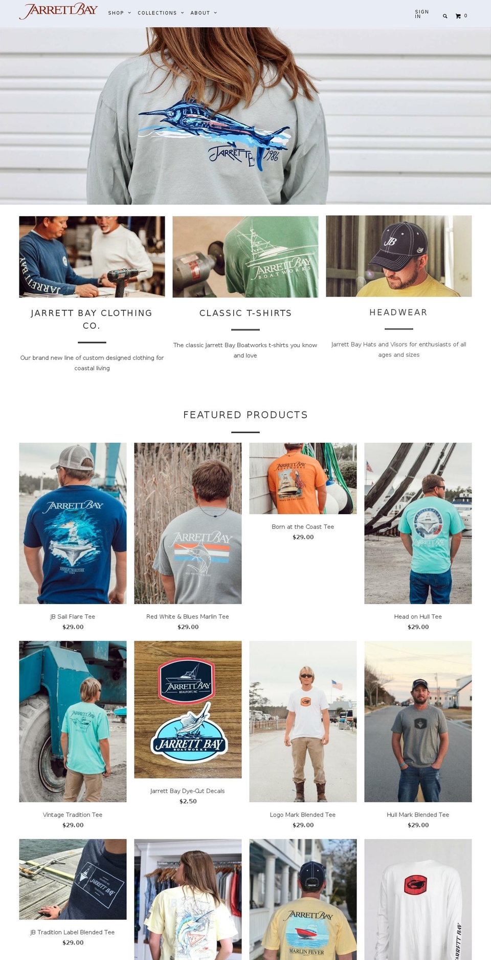 Offshore Shopify theme site example jarrettbayoffshore.net