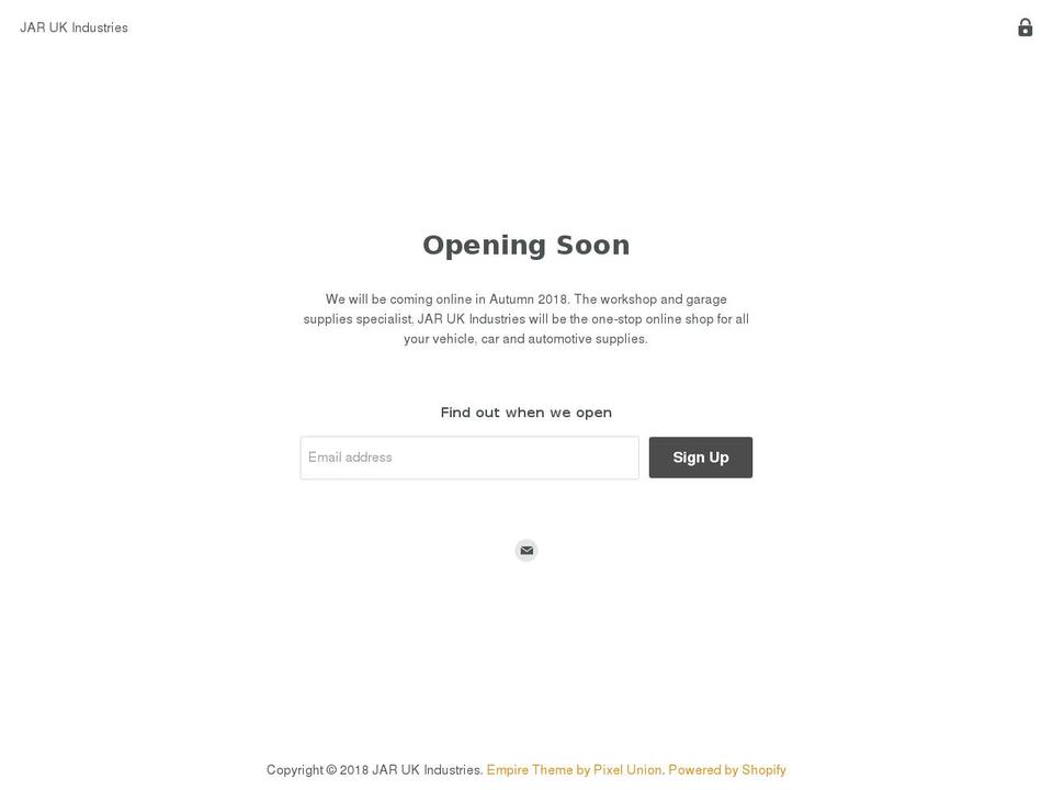 jarukindustries.com — Shopify storefront screenshot