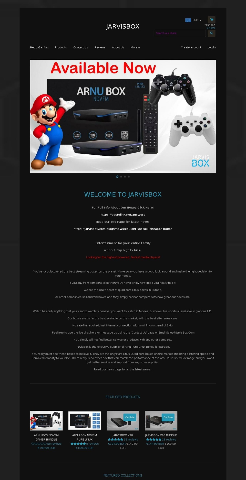 jarvisbox.com — Shopify storefront screenshot