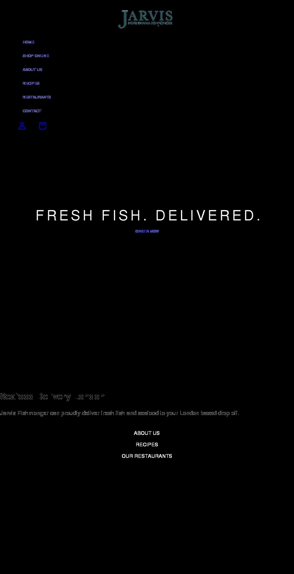 jarvisfishmonger.com shopify website screenshot